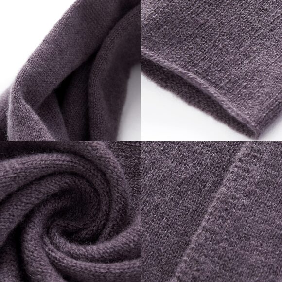 Women's Scarf 100% Cashmere Knitted Scarf Shawl Plant Dyeing 6438 - Picture 5 of 7